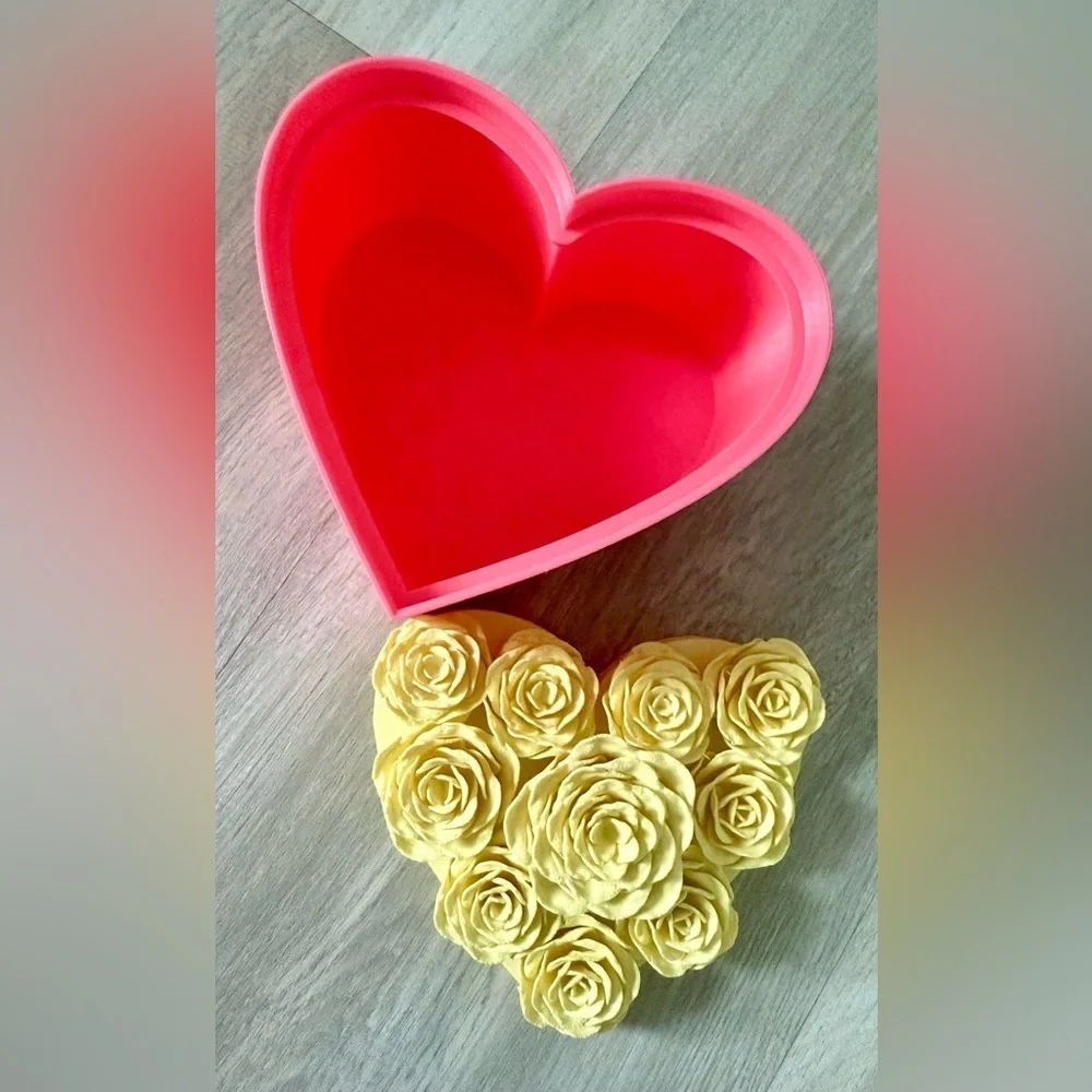 Roses Heart Container Valentine's Day 3D printed jewelry box gift